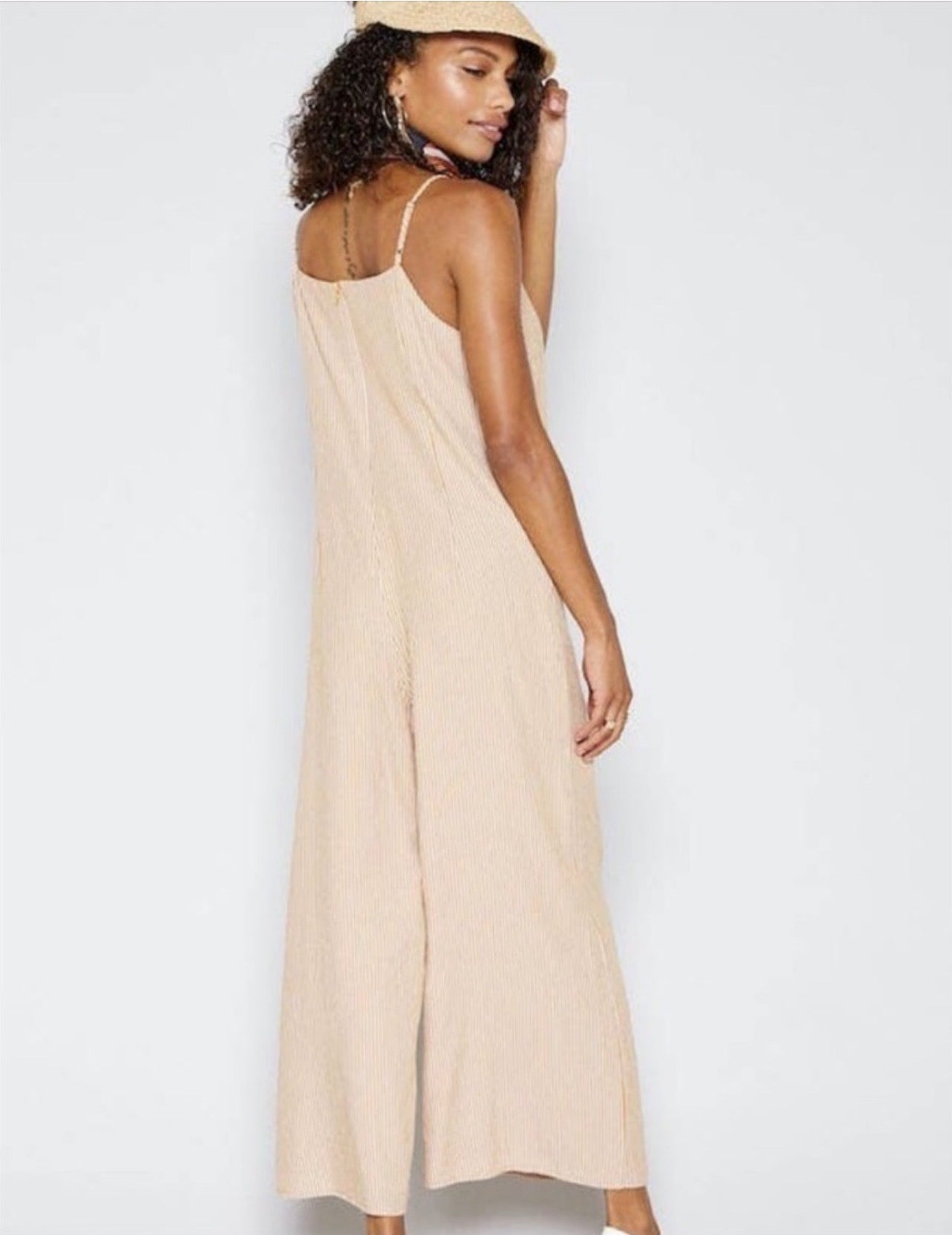Sadie & Sage Yellow Stripe Jumpsuit - Small