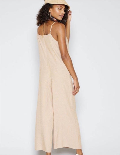 Sadie & Sage Yellow Stripe Jumpsuit - Small