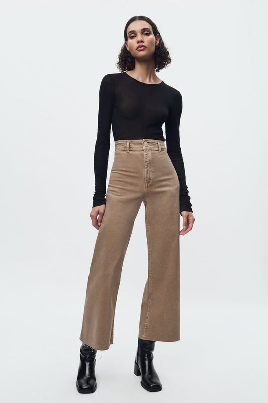 Zara Brown High Waist Denim Pants - 8