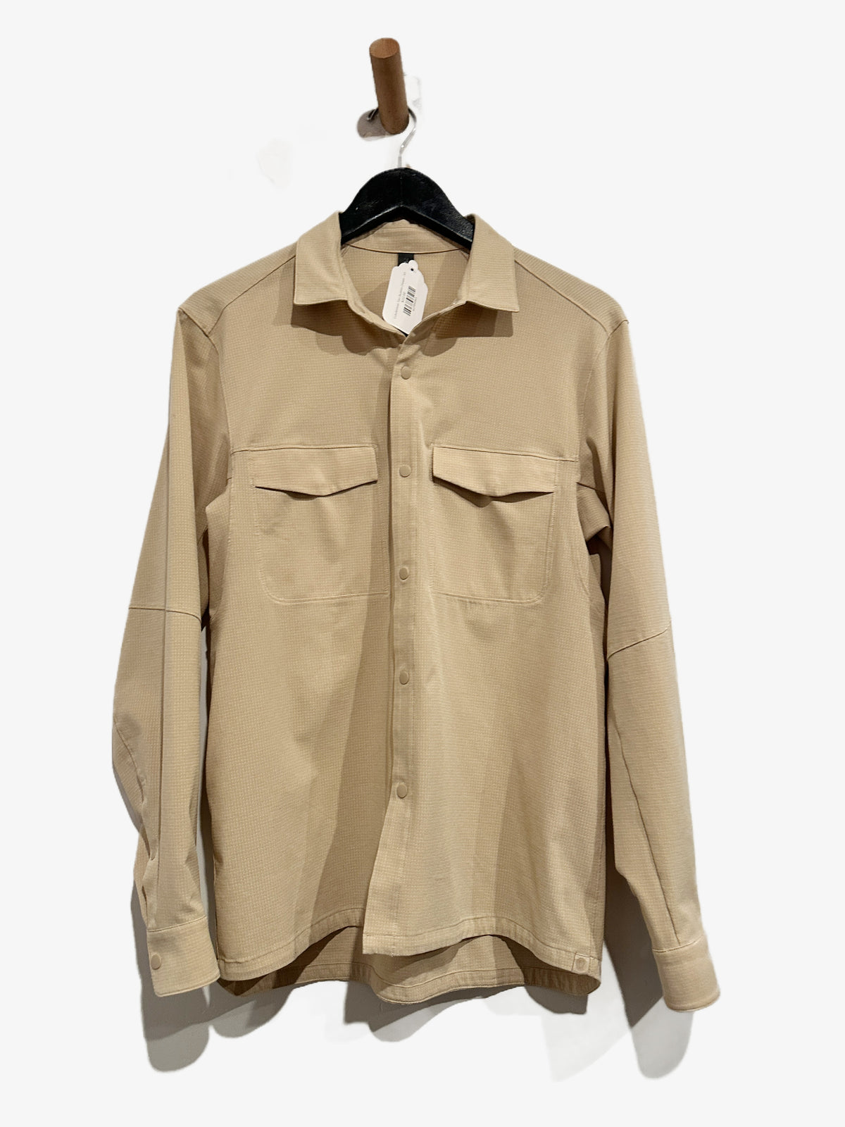 Lululemon Airing Easy Overshirt in Heathered Cafe Au Lait - XS