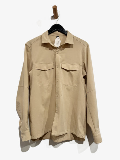 Lululemon Airing Easy Overshirt in Heathered Cafe Au Lait - XS