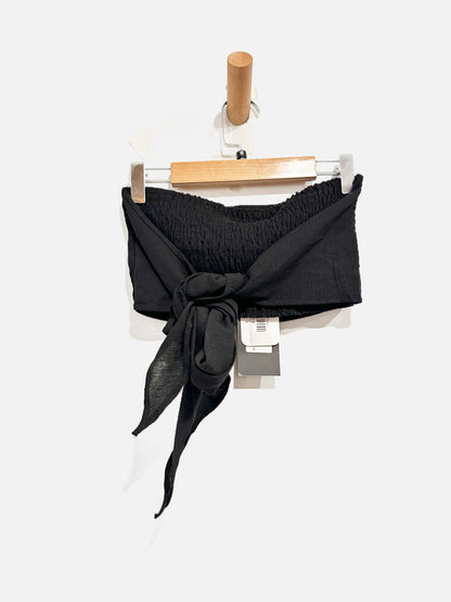 Nasty Gal Black Crinkle Tie Bandeau and Pants Cover Up - 8