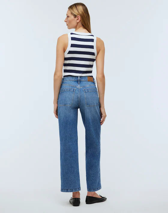 Madewell The Emmett Wide-Leg Jean: Patch Pocket Edition in Lakecourt Wash - 27