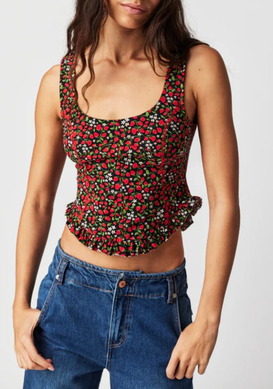 Free People Melanie Strawberry Tank - Large