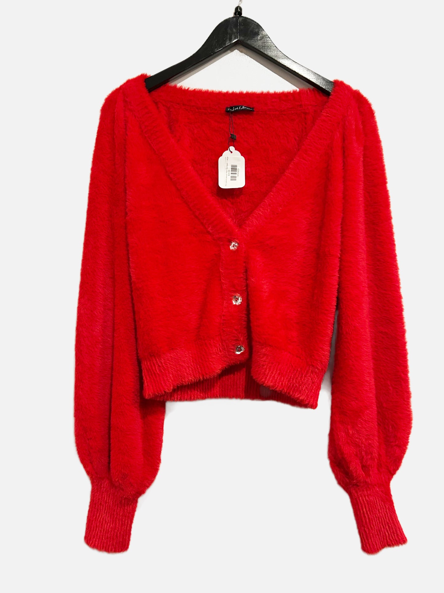 For Love & Lemons Fiona Red Cropped Cardigan - Large