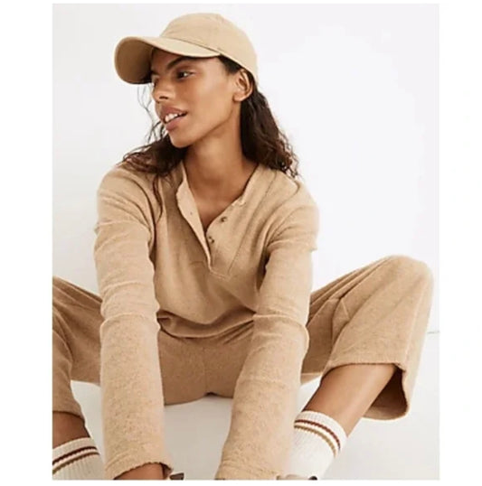 Madewell Tan Fleece Sweatshirt - Small