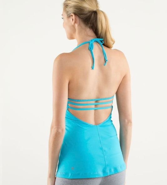 Lululemon Wandering Yogi Halter in Spry Blue - 4