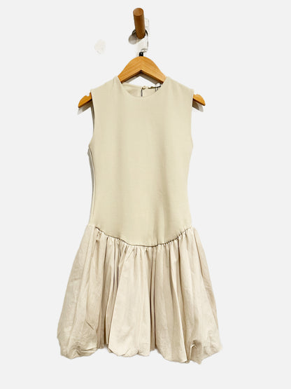 Zara Cream Drop Waist Mini Dress - Small