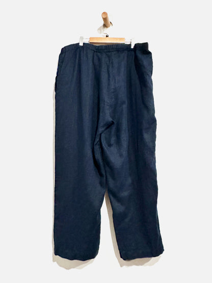 Quince Navy Linen Pants - XL