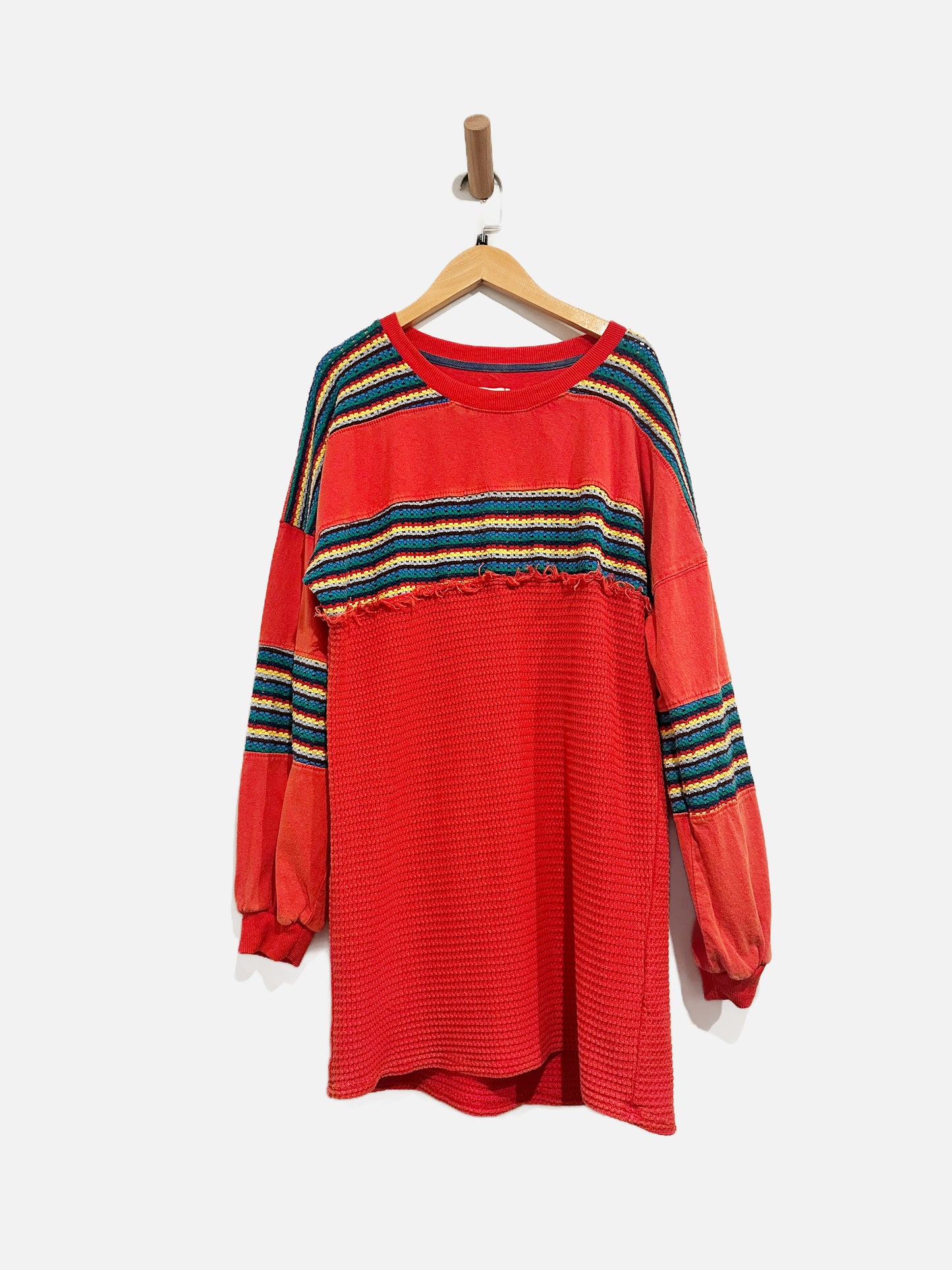 Urban Outfitters Red NY Rugby Knit LS Top - Small