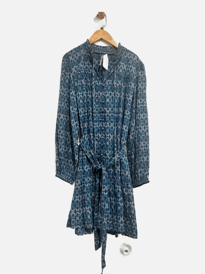 Anthropologie Calanthe Mini Shirtdress in Blue Motif - XS