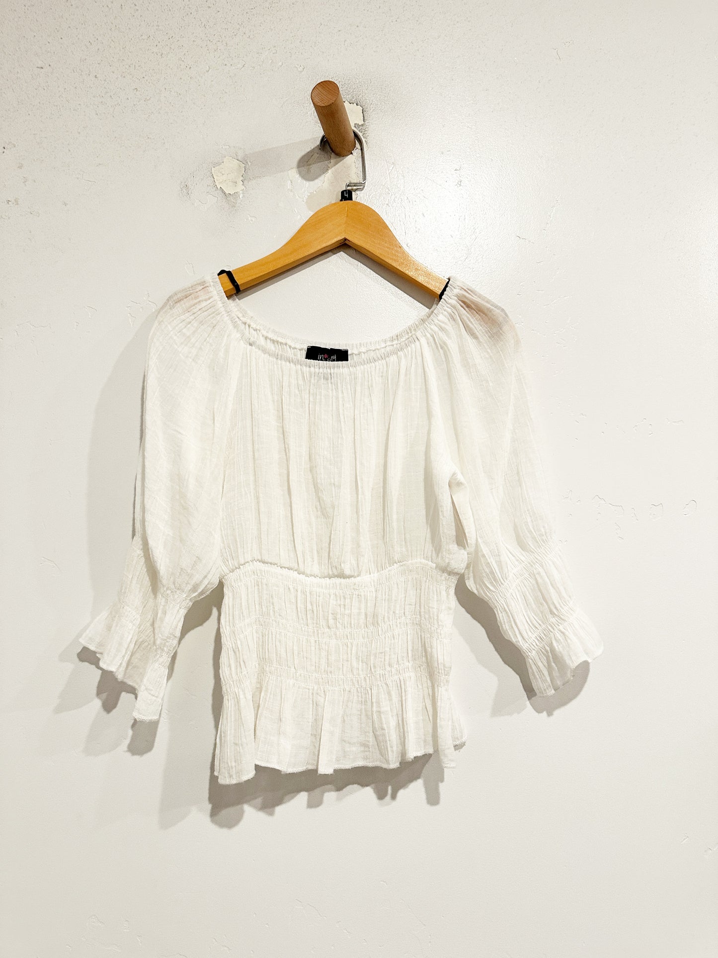 In Girl White Smocked Blouse - 14