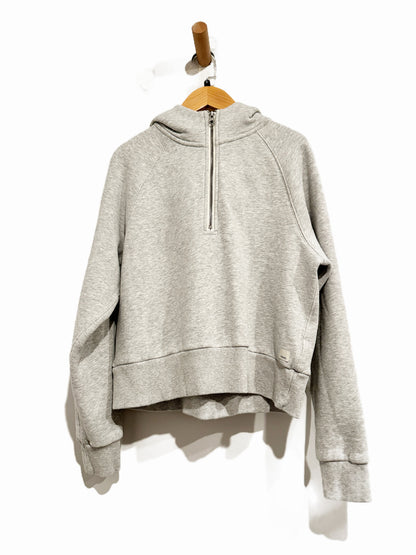 Vuori Restore Half Zip Hoodie in Light Heather Grey - Small