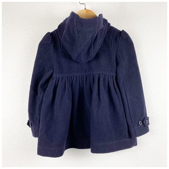 Ralph Lauren Kid’s Navy Toggle Wool Blend Coat Size 5