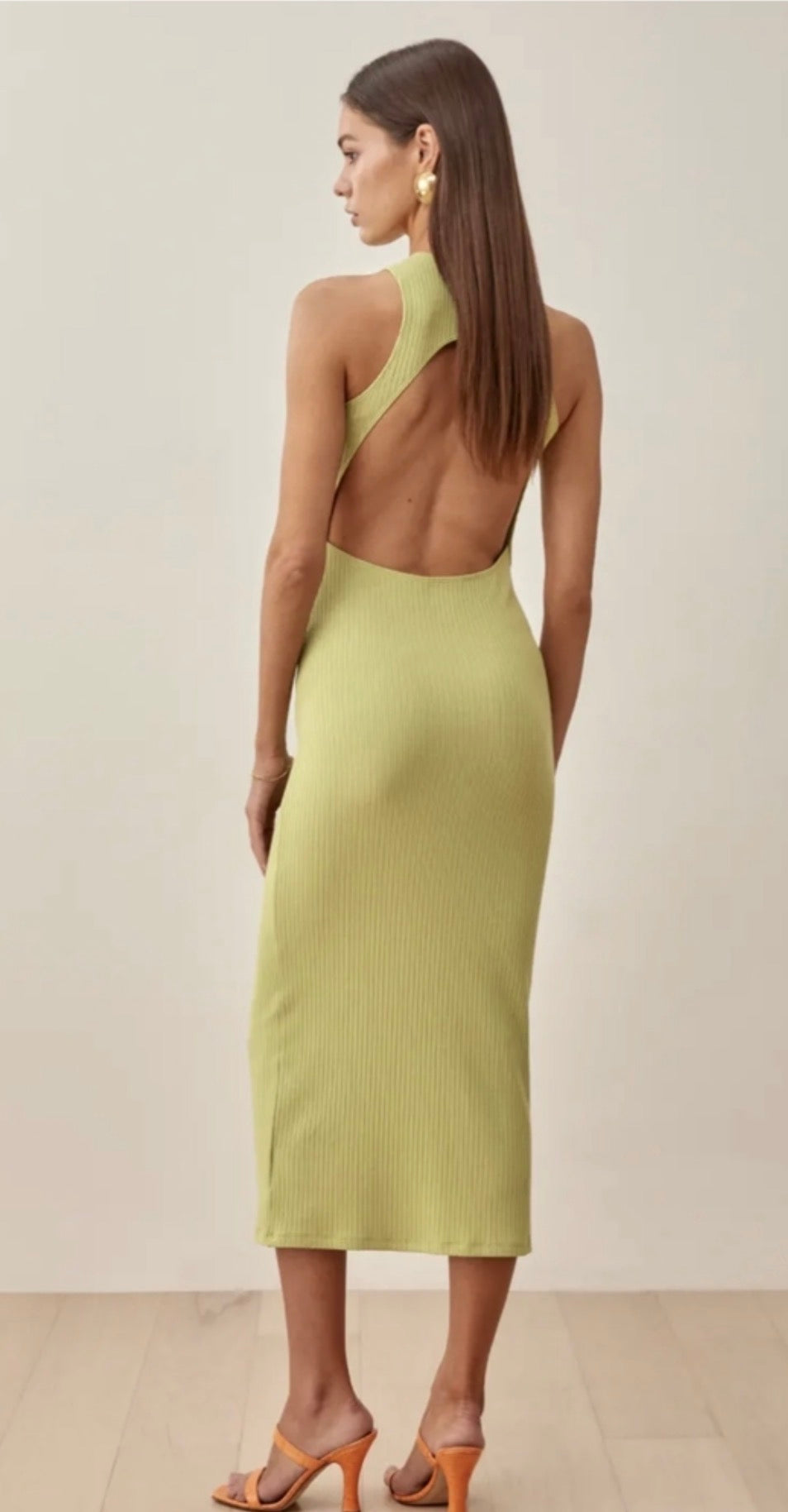 Reformation Candice Ribbed Midi Dress