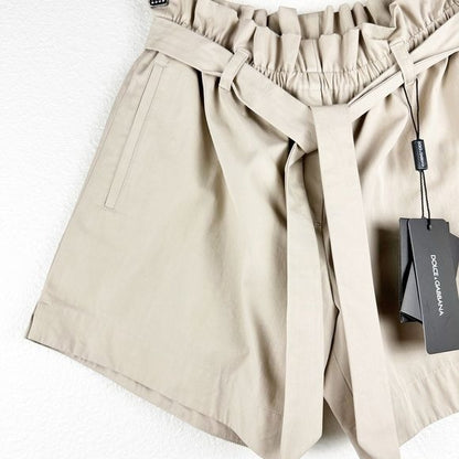 Dolce & Gabbana Tan Paperbag Shorts Size 11/12