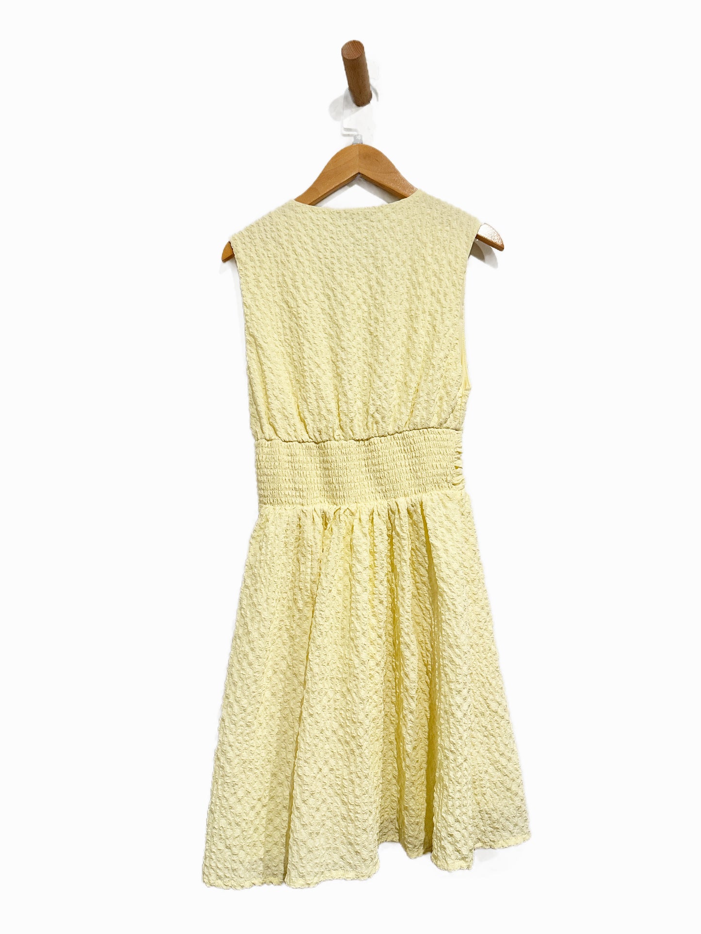 Abercrombie & Fitch Yellow Seersucker Mini Dress - XS
