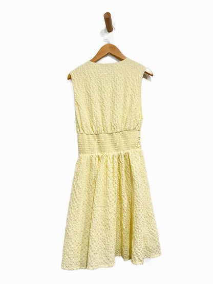 Abercrombie & Fitch Yellow Seersucker Mini Dress - XS