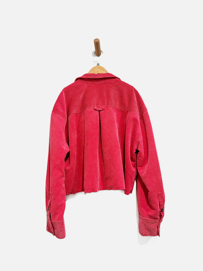 Urban Outfitters BDG Pink Corduroy Crop Jacket - Large