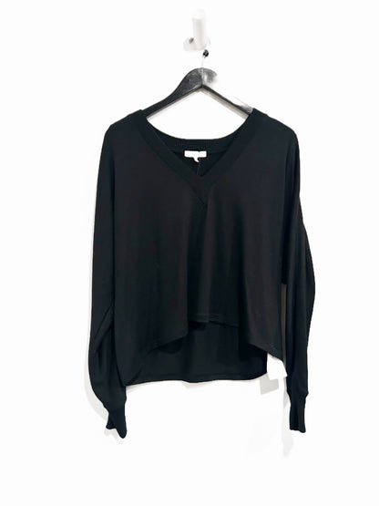 Rag & Bone Black V-Neck LS Top - Medium