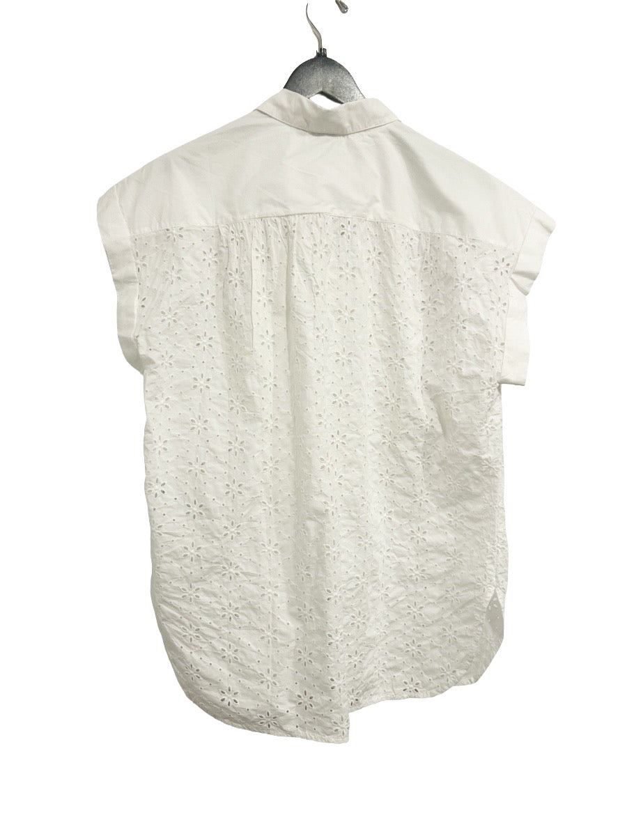 Gap White Eyelet Button Down - Medium