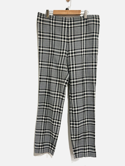 Veronica Beard Black and White Plaid Pants - 12