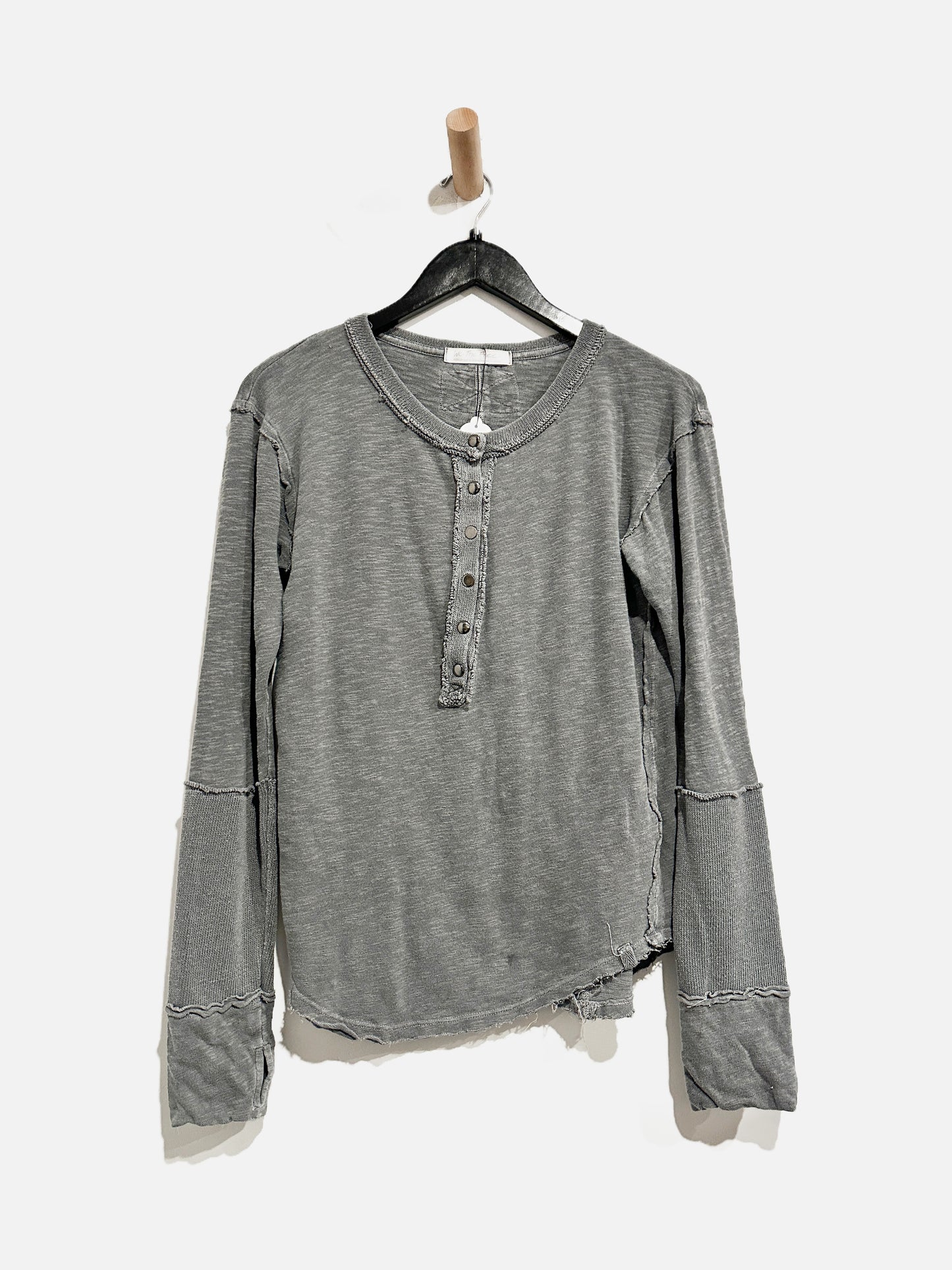 Free People Gray Henley - Medium