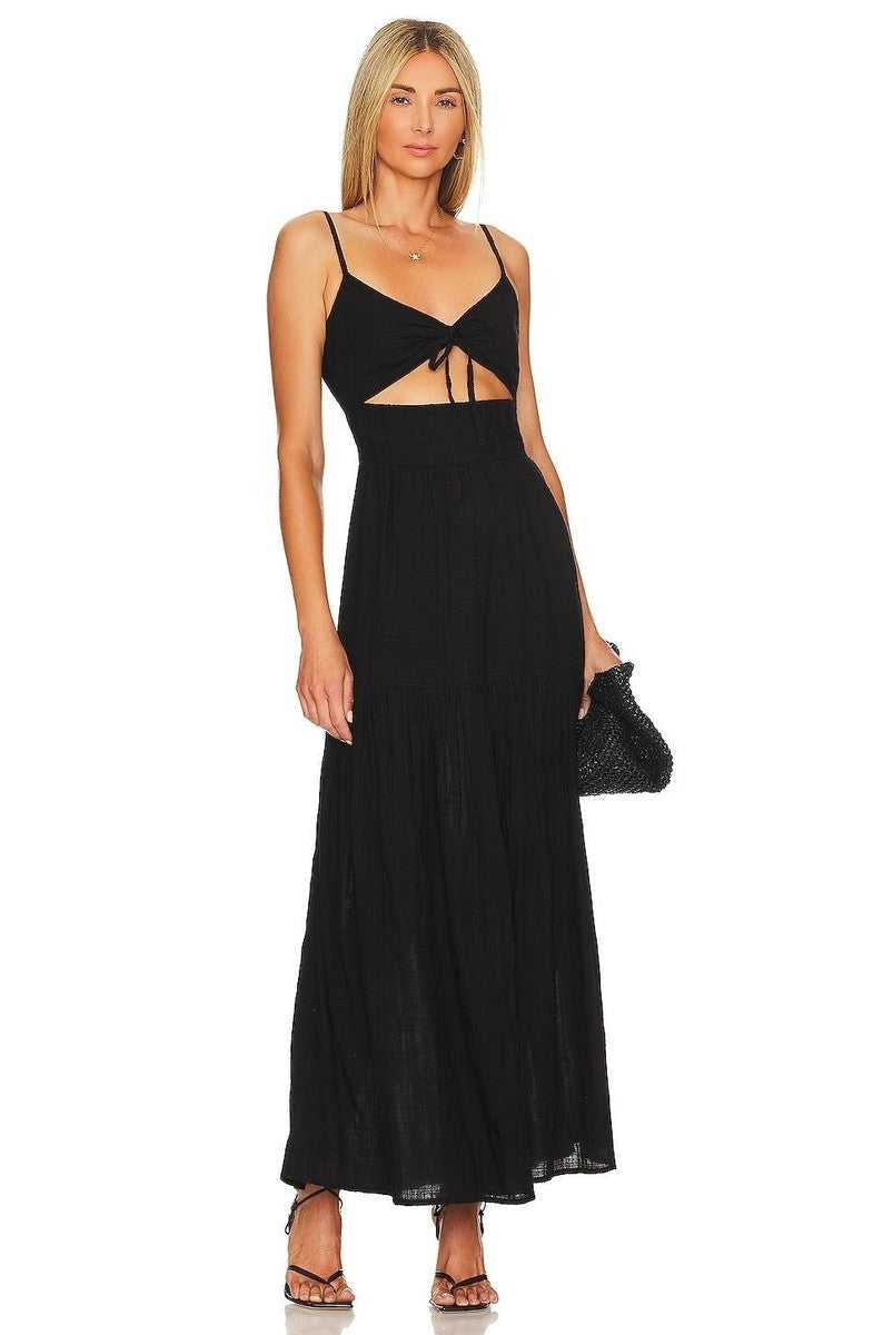 L Space Zuri Black Cutout Maxi Dress - Small