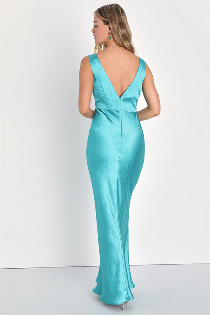 Lulus NWT Blue Keyhole Dress - Medium