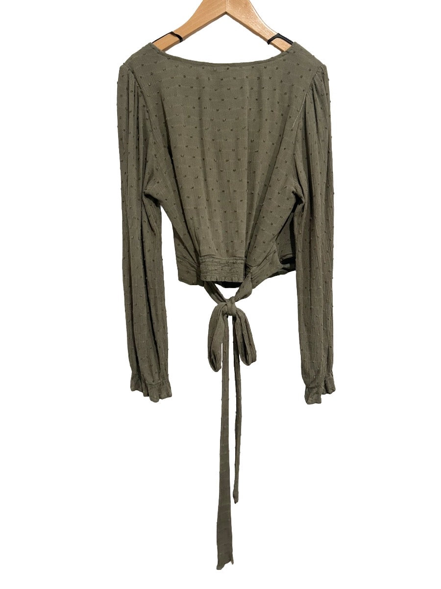 Bohme Green Swiss Dot Maxi Skirt and Top Set - Large
