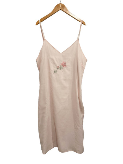 Anthropologie Vintage Pink Flower Dress - Large