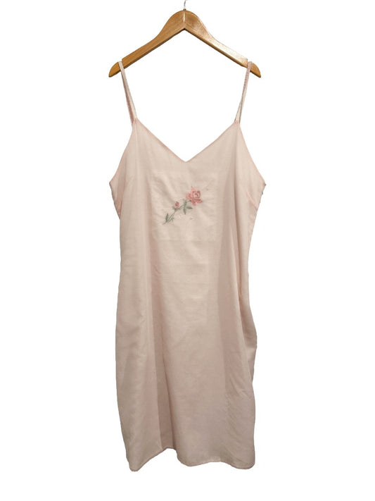 Anthropologie Vintage Pink Flower Dress - Large