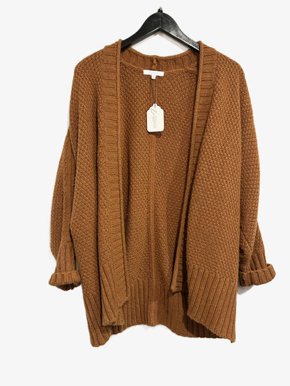 Madewell Whitley Open Cardigan Sweater in Heather Cumin - XS