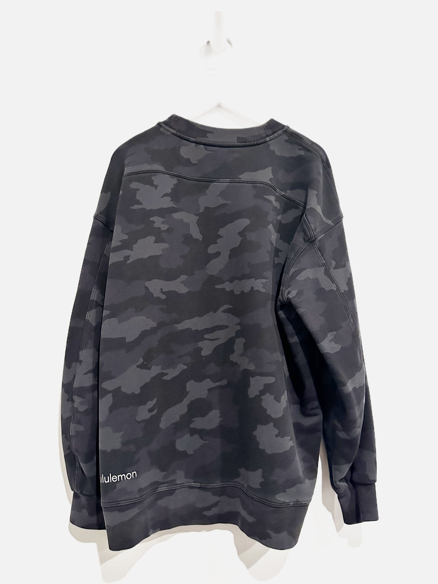 Lululemon Perfectly Oversized Gray Camo Pullover - Small