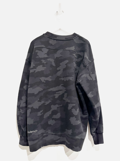 Lululemon Perfectly Oversized Gray Camo Pullover - Small