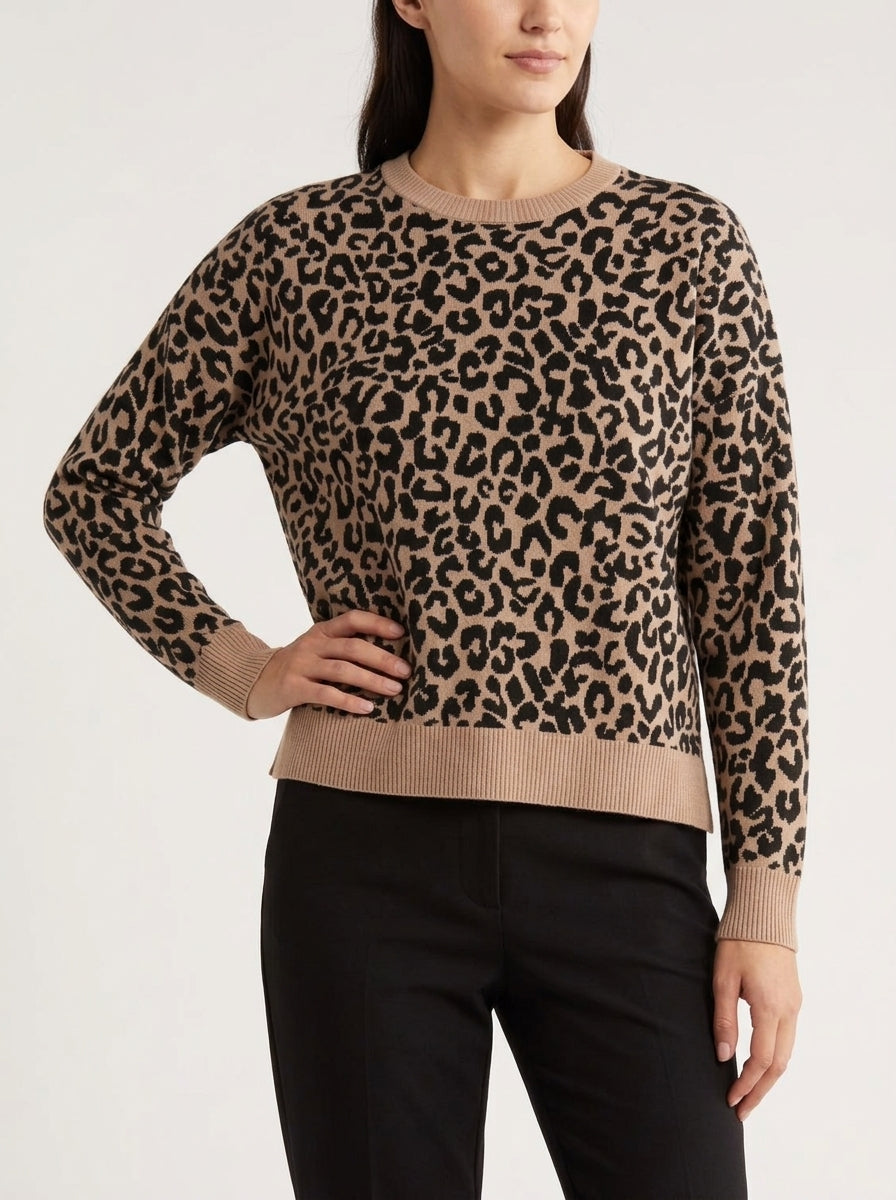 Nordstrom Rack NWT Leopard Print Sweater - Large