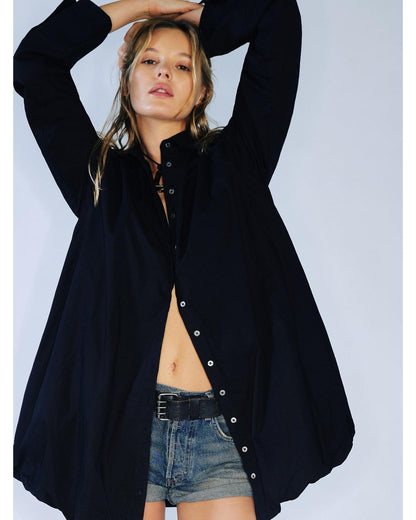 Free People Nova Shirtdress in Black - Medium