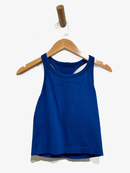Lululemon Swiftly Tech Cropped Racerback Tank Top in Galactic Cobalt