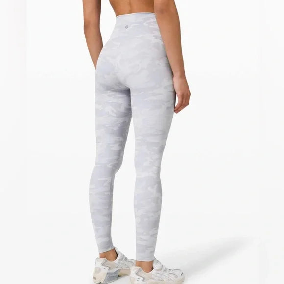 Lululemon Wunder Under High-Rise Tight 25" *Luxtreme in Incognito Camo Jacquard Alpine White Starlight - 8