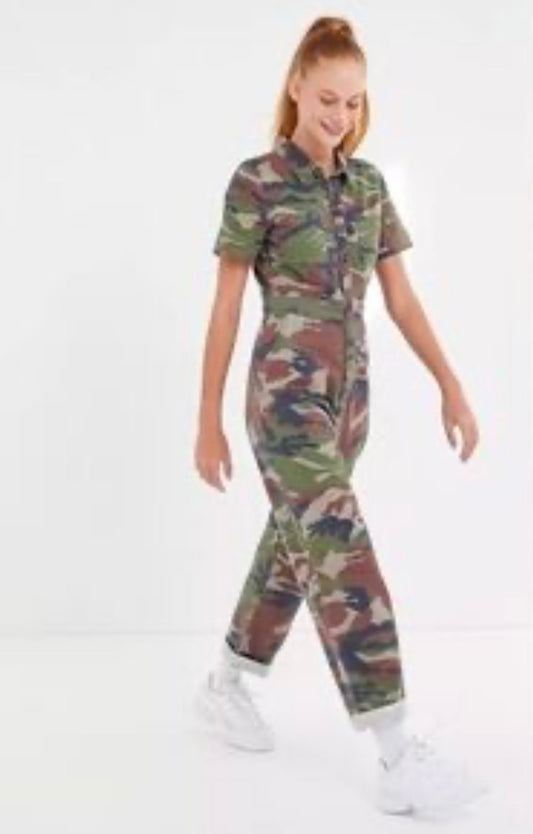 BDG Camo Denim Jumpsuit - Small