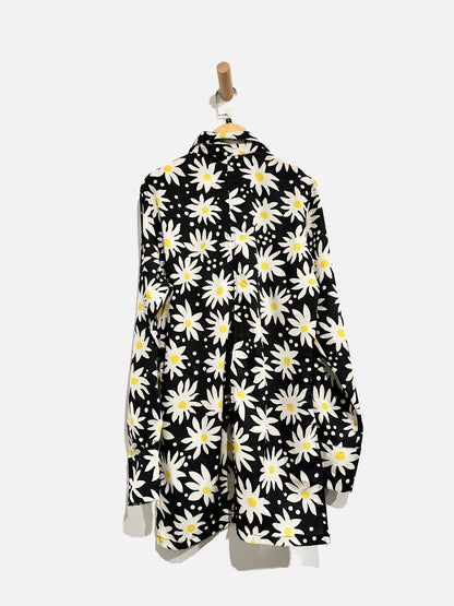 Solid & Striped Black and White Floral Button Down - Small