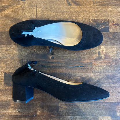 Everlane The Day Heel in Black Suede - 6.5