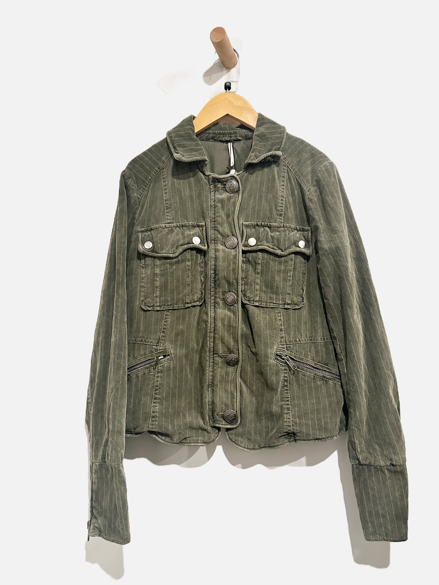 Free People Green Corduroy Jacket - XS
