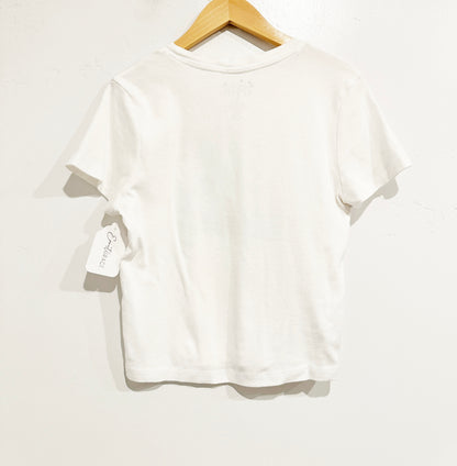 OG Babe Wild West White Cropped Tee - Large