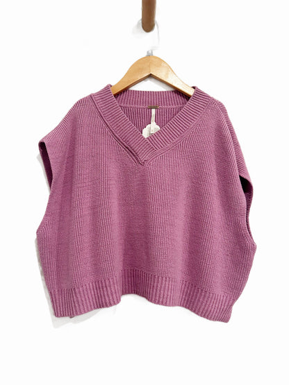 Free People Easy Street Vest in Beauty Berry - XS