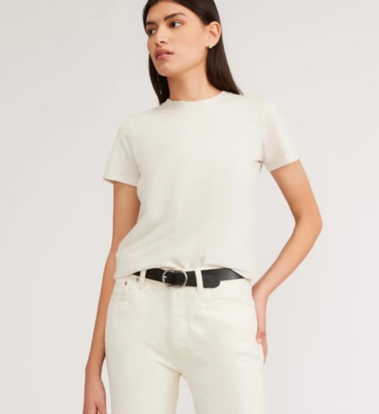 Everlane Cream Cashmere SS Top - Small