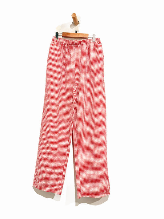 New Look Red Gingham Pants - Medium