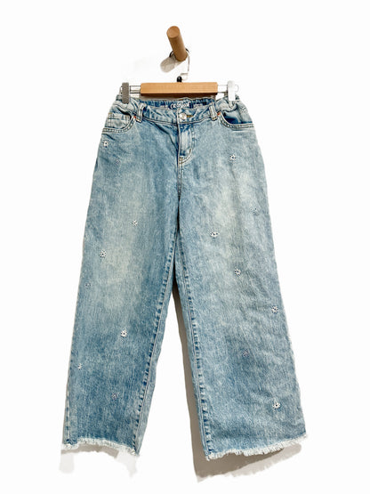 Cat & Jack Daisy Embroidered Jeans - 10