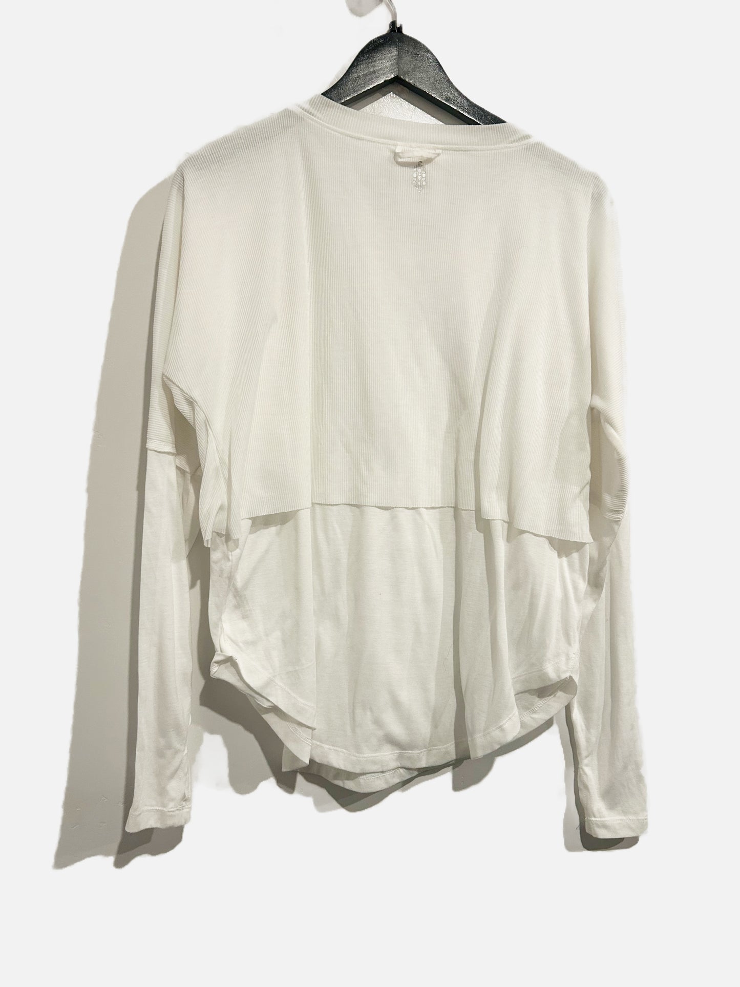 Free People Movement Twice As Nice Henley LS Shirt in White - XS