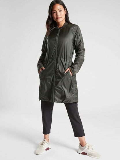Athleta Insulated Parka in Olive Green - Medium